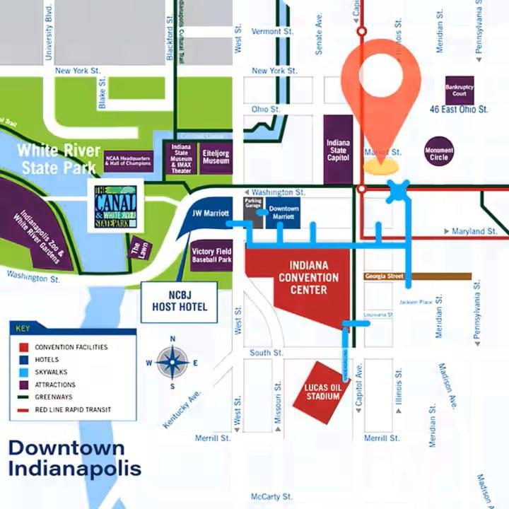 Free Parking! Downtown King Suite Lucas Oil- Conv Center Skywalk#1 Indianapolis Luaran gambar